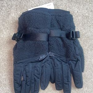 Nike High Pile Fleece Thermal Unisex Gloves Size XL Black Smoke Gray